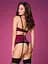 Комплект білизни Obsessive 861-SEG-5 set, S/M (вишневий) - мініатюра 5