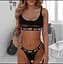 Комплект еротичної білизни Sexy Baby з сіткою M-L Чорний - мініатюра 3