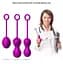 Набір вагінальних кульок Foxshow Kegel Balls Set, 3 шт., фіолетовий - мініатюра 6