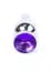 Анальна пробка з кристалом Jewellery Silver Butt Plug 9.3 см (фіолетовий) - мініатюра 2