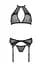 Комплект белья Passion Satara Set XXL/XXXL black топ пояс для чулок стринги - миниатюра 3