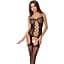 Бодістокінг Passion BS056 Black, комбінезон, імітація панчох - мініатюра 1