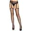Чулки-сетка Leg Avenue Net stockings With garter belt One Size Black, пояс, подвязки - миниатюра 1