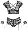 Комплект Cottelli Bondage Bra Set 4XL черный - миниатюра 5