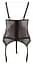 Корсет с подвязками для чулок Cottelli Collection Lingerie XXXXL черный - миниатюра 5