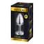 Металева анальна пробка з кристалом Alive Mini Metal Butt Plug M, Чорний - мініатюра 2