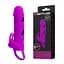 Насадка на пенис Pretty Love Vibrating Penis Sleeve 14 см фиолетовый - миниатюра 2