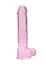 Фалоімітатор Realrock Crystal Clear 9" 22 см рожевий - мініатюра 4