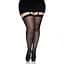 Сексуальні панчохи під підв’язки Leg Avenue Sheer Stockings Black, plus Size - мініатюра 1