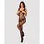 Сітчастий бодістокінг з вирізами та малюнком Obsessive Bodystocking G328 S/M/L, чорний - мініатюра 3