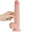 Фалоімітатор LoveToy Sliding-Skin Dual Layer Dong 22 см тілесний - мініатюра 4