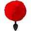 Силиконовая анальная пробка М Art of Sex Silicone Bunny Tails Butt plug Red диаметр 3.5 см - миниатюра 2