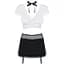 Еротичний костюм секретарки Obsessive Secretary suit 5pcs Black S/M, чорно-білий - мініатюра 5