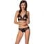 Комплект: браллет с ажурным лифом и открытыми трусиками Passion Christa Set with Open Bra black L/XL - миниатюра 1