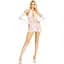 Мінісукня Leg Avenue Mini dress and matching gloves White One Size - мініатюра 4