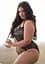 Тедди с открытым доступом Leg Avenue Net and lace SO8609 crotchless teddy Black шнуровка XL-2XL - миниатюра 4