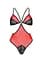 Полупрозрачное боди с кружевом Passion Peonia Body S/M red - миниатюра 3