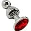 Металева анальна пробка Wooomy Lollypop Double Ball Metal Plug Red S діаметр 2.8 см довжина 8.5 см - мініатюра 1