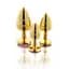 Анальний корок металевий золотистий L Butt Plug With Diamond Jewel Taboom - мініатюра 4