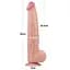 Фалоімітатор LoveToy Sliding-Skin Dual Layer Dong King Sized 34 см тілесний - мініатюра 21