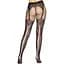 Колготки Leg Avenue Fishnet tights With back seam One Size Black, задний шов, кружево, сетка - миниатюра 2