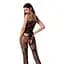Ажурный бодистокинг с интимными вырезами Passion BS076 black One size - миниатюра 2