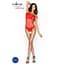 Бодистокинг Passion BS035 red боди имитация топа и трусиков S/M/L - миниатюра 2