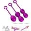 Набір вагінальних кульок Foxshow Kegel Balls Set, 3 шт., фіолетовий - мініатюра 8