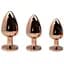Металева анальна пробка Wooomy Tralalo Rose Gold Метал Plug size L діаметр 4 см довжина 9 см - мініатюра 3