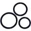 Набір ерекційних кілець You2Toys Cock Ring Set 3 шт. чорний - мініатюра 1