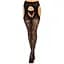Чулки Leg Avenue Eyelet lace suspender hose Black One Size - миниатюра 5