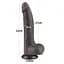 Фалоімітатор Sliding-Skin Dual Layer Dong 8.5'' 22 см чорний - мініатюра 3