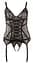 Корсет с подвязками для чулок Cottelli Collection Lingerie XXXXL черный - миниатюра 3