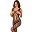 Сітчастий бодістокінг з вирізами та малюнком Obsessive Bodystocking G328 S/M/L, чорний - мініатюра 1