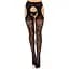 Чулки Leg Avenue Eyelet lace suspender hose Black One Size - миниатюра 1