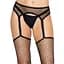 Чулки-сетка Leg Avenue Net stockings With garter belt One Size Black, пояс, подвязки - миниатюра 5