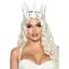 Leg Avenue Faux LeaTher spiked crown White - мініатюра 1
