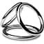 Тройное эрекционное кольцо Sinner Gear Unbendable - Triad Chamber Metal Cock and Ball Ring - Large - миниатюра 1