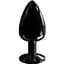 Металлическая анальная пробка с кристаллом Dorcel Diamond Plug Black M - миниатюра 1