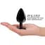 Металлическая анальная пробка с кристаллом Dorcel Diamond Plug Black M - миниатюра 3