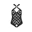 Сетчатый боди с халтером и ритмичным рисунком Hima Body black - Passion L/XL - миниатюра 3