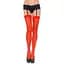 Сексуальні панчохи під підв’язки Leg Avenue Sheer Stockings Red, plus Size - мініатюра 1