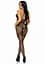 Leg Avenue Rhinestone Lace and Net Bodystocking OS Black One size - мініатюра 4