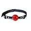 Кляп силіконовий Feral Feelings Silicon Ball Gag Black/Red, чорний ремінець, червона кулька - мініатюра 1