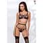 Пояс-стрепы с подвязками для чулок MEGGY GARTER BELT black - Passion Exclusive L/XL - миниатюра 3