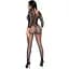 Бодістокінг Leg Avenue V Front Bodystocking One Size Black, дрібна сітка, доступ - мініатюра 2