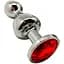 Металева анальна пробка Wooomy Lollypop Double Ball Metal Plug Red L - мініатюра 1