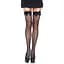 Панчохи-сітка з атласним бантиком Leg Avenue Fishnet Thigh Highs With Bow Black, One Size - мініатюра 1