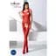 Бодистокинг Passion BS061 комбинезон имитация чулок S/M/L red - миниатюра 2