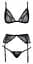 Комплект Kissable Suspender Pola S/M черный - миниатюра 3